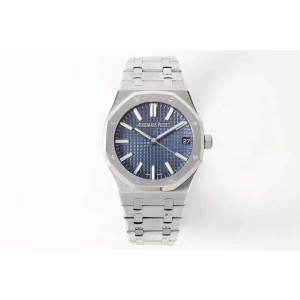 Royal Oak ZF 15510 "50th Anniversary" 1:1 Best Edition Blue Textured Dial on SS Bracelet A4302