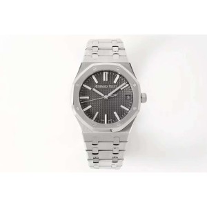 Royal Oak ZF 15510 "50th Anniversary" 1:1 Best Edition Grey Textured Dial on SS Bracelet A4302
