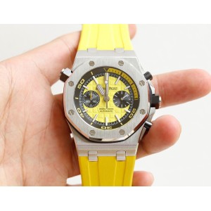 Royal Oak Offshore JF 26703 Chronograph Best Edition Yellow Dial on Yellow Rubber Strap A3124 V2
