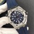 Royal Oak Offshore Diver JF 15720 SS Best Edition Blue textured dial on Blue Rubber Strap A4308