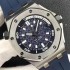 Royal Oak Offshore Diver JF 15720 SS Best Edition Blue textured dial on Blue Rubber Strap A4308