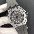 Royal Oak Offshore Diver JF 15720 SS Best Edition Grey textured dial on Grey Rubber Strap A4308