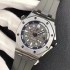 Royal Oak Offshore Diver JF 15720 SS Best Edition Grey textured dial on Grey Rubber Strap A4308