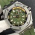 Royal Oak Offshore Diver JF 15720 SS Best Edition Green textured dial on Green Rubber Strap A4308