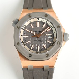 Royal Oak Offshore Diver JF 15711 RG Best Edition Grey Dial on Dark Grey Rubber Strap A3120