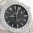 Royal Oak SF 15400 Big diamond Bezel Black Dial on Full diamond Bracelet Cal.8215