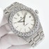 Royal Oak SF 15400 Big diamond Bezel White Dial on Full diamond Bracelet Cal.8215