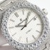 Royal Oak SF 15400 Big diamond Bezel White Dial on Full diamond Bracelet Cal.8215