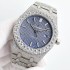 Royal Oak SF 15400 Big diamond Bezel Blue Dial on Full diamond Bracelet Cal.8215