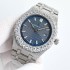 Royal Oak SF 15500 Big diamond Bezel Blue Dial on Full diamond Bracelet Cal.8215