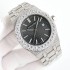 Royal Oak SF 15510 50th Anniversary Big diamond Bezel Black Dial on Full diamond Bracelet Cal.8215