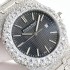 Royal Oak SF 15510 50th Anniversary Big diamond Bezel Black Dial on Full diamond Bracelet Cal.8215