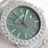 Royal Oak SF 15510 50th Anniversary Big diamond Bezel Green Dial on Full diamond Bracelet Cal.8215
