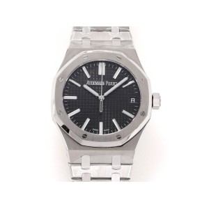 Royal Oak JF 15510 "50th Anniversary" 1:1 Best Edition Black Textured Dial on SS Bracelet A4302