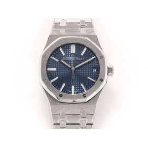 Royal Oak JF 15510 "50th Anniversary" 1:1 Best Edition Blue Textured Dial on SS Bracelet A4302