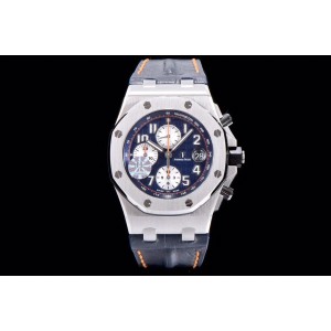 Royal Oak Offshore 26470 JF Navy 2014 1:1 Best Edition Blue Dial on Blue Leather Strap A3126 V2
