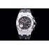 Royal Oak Offshore JF 26470 Black Themes 1:1 Best Edition Black Dial on Black Leather Strap A3126 V2