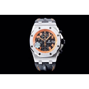Royal Oak Offshore 26170 JF Ultimate Edition 1:1 Best Edition Orange Dial on Black leather strap A3126