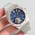 Royal Oak JF 15450 1:1 Best Edition Blue Textured Dial on SS Bracelet Super Clone A3120