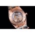 Royal Oak JF 15450 1:1 Best Edition RG Full Diamond Textured Dial Black leather strap Super Clone A3120