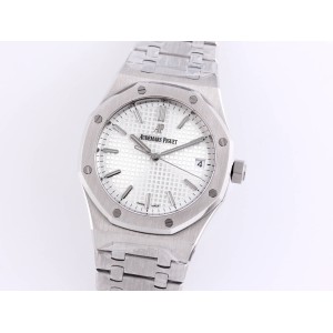 Royal Oak SF 15500 41mm 1:1 Best Edition White Textured Dial on SS Bracelet Super Clone A4302 V2