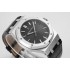 Royal Oak BF 15500 41mm 1:1 Best Edition Black Textured Dial on SS Black leather strap A4302