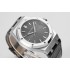 Royal Oak BF 15500 41mm 1:1 Best Edition Grey Textured Dial on SS Black leather strap A4302