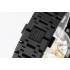 Royal Oak ZF 15500 41mm DLC 1:1 Best Edition White Textured Dial on SS Bracelet A4302 Super Clone V3