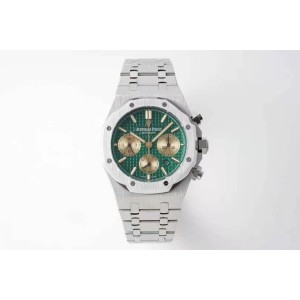 Royal Oak Chronograph SS BF Best Edition Green/Yellow Dial on SS Bracelet A7750