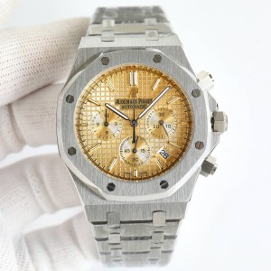 Royal Oak 41mm SF AAA Quality Best Edition Yellow gold/Yellow gold Dial on SS Bracelet VK Function Quartz