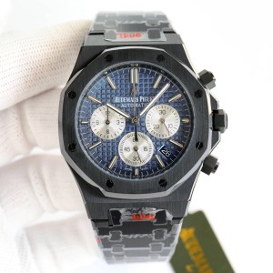 Royal Oak 41mm SF AAA Quality Best Edition PVD Blue/Silvery Dial on PVD Bracelet VK Function Quartz