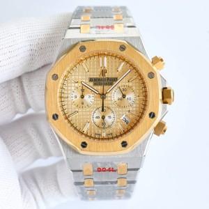 Royal Oak 41mm SF AAA Quality Best Edition SS/YG Yellow gold/Yellow gold Dial on SS/YG Bracelet VK Function Quartz