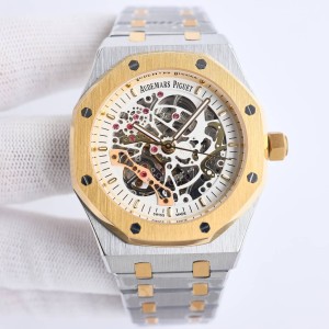 Royal Oak 42mm SF AAA Quality Best Edition SS/YG White Skeleton Dial on SS/YG Bracelet A2813