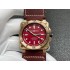 Bell Ross BR0392 Diver Bronze 1:1 Made with a Genuine Red Dial on Brown Leather strap A9015