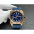 Bell Ross BR0392 Diver Bronze 1:1 Made with a Genuine Blue Dial on Blue Leather strap A9015