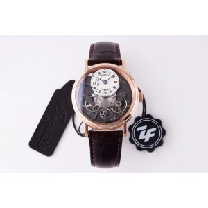 Tradition 7097BR RG ZF 1:1 Best Edition White/Gray Dial on Brown Leather Strap A505