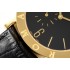 Roma Finissimo 41mm BVF 1:1 Best Edition Black Dial On YG Black leather strap Cal.BVL 128