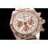 Chronomat B01 44mm WMF White Dial with Rose gold subdials and Stick Markers on Bracelet A7750