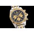Chronomat B01 44mm WMF YG Black Dial with Yellow gold subdials and Stick Markers on YG Bracelet A7750