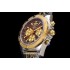 Chronomat B01 44mm WMF YG Brown Dial with Yellow gold subdials and Stick Markers on YG Bracelet A7750