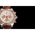 Chronomat B01 44mm WMF SS/RG White Dial with rose gold subdials on SS/RG Brown leather strap A7750