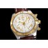 Chronomat B01 44mm WMF Best Edition SS/YG WhIte Dial with Roman Markers on SS/YG brown leather strap A7750