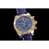 Chronomat B01 44mm WMF Best Edition SS/YG Blue Dial with Roman Markers on SS/YG Blue leather strap A7750