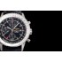 NAVITIMER WORLD TIME 46mm SS WMF 1:1 Best Edition Black Dial on Black leather strap A7750