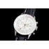 NAVITIMER WORLD TIME 46mm SS WMF 1:1 Best Edition White Dial on Black leather strap A7750