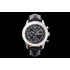 NAVITIMER WORLD TIME 46mm SS WMF 1:1 Best Edition Black Dial on SS Black leather strap A7750