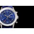NAVITIMER WORLD TIME 46mm SS WMF 1:1 Best Edition Blue Dial on SS Blue leather strap A7750