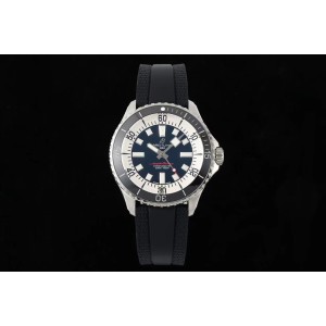 SuperOcean TF 44 Automatic SS 1:1 Best Edition Black/White Dial on Black rubber strap A2824