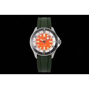 SuperOcean TF 44 Automatic SS 1:1 Best Edition Red/White Dial on Green rubber strap A2824