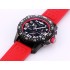 Professional Endurance SF AAA PVD carbon fibre Black/Red Dial on Red rubber bracelet VK63 Quartz